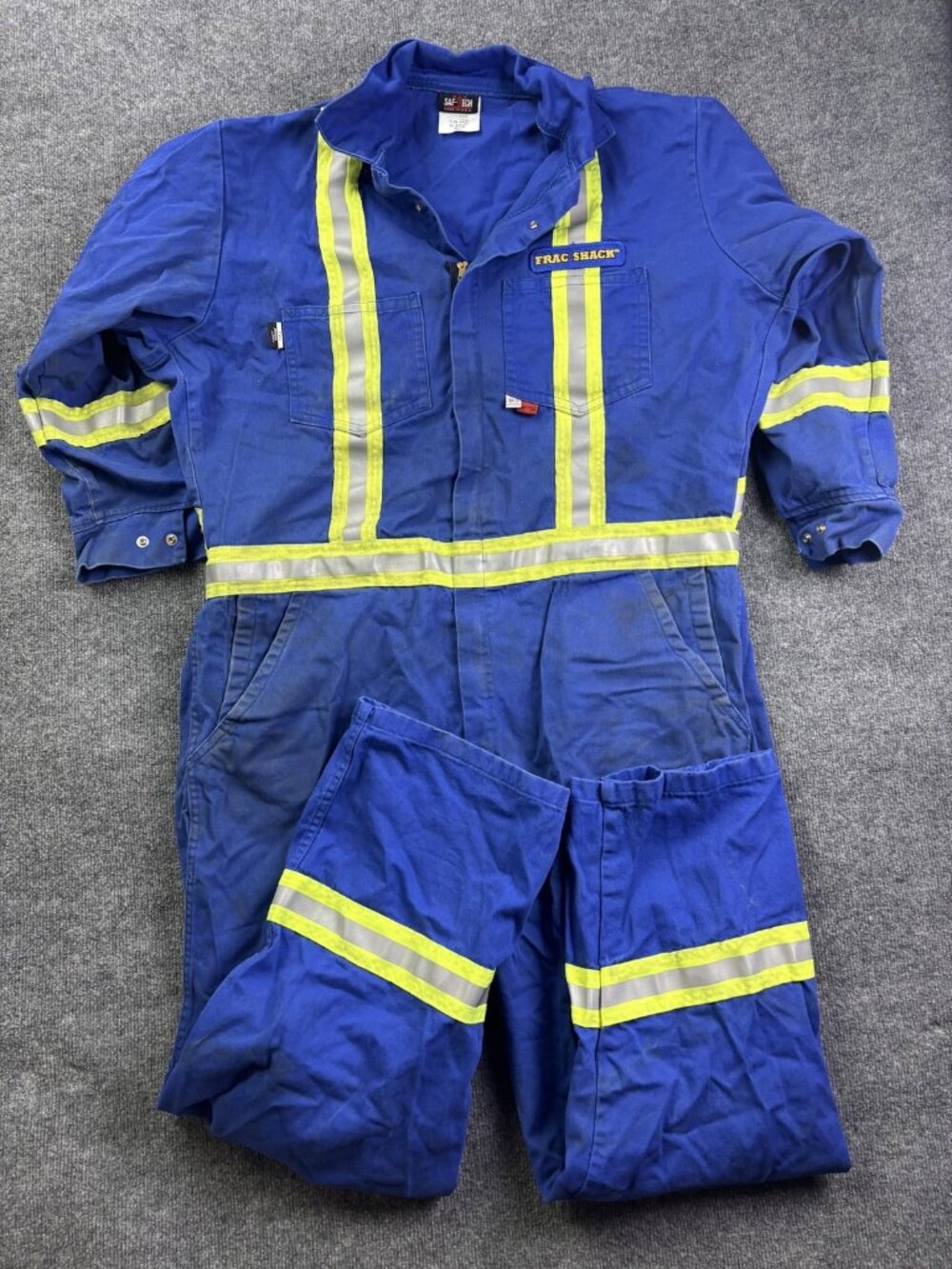 Saf-Tech Coveralls Mens XLarge Blue FR Reflective Workwear CJS 1600 USA